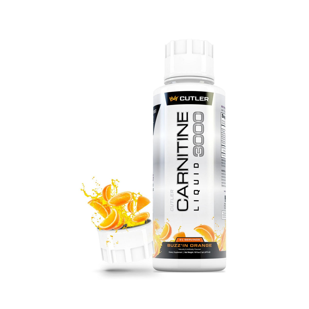 Cutler Nutrition Liquid L-Carnitine Fat Burner Supplement with Acetyl L-Carnitine & L-Carnitine Tartrate - Fat Burner Formula for Optimal Absorption, Energy & Muscle Support